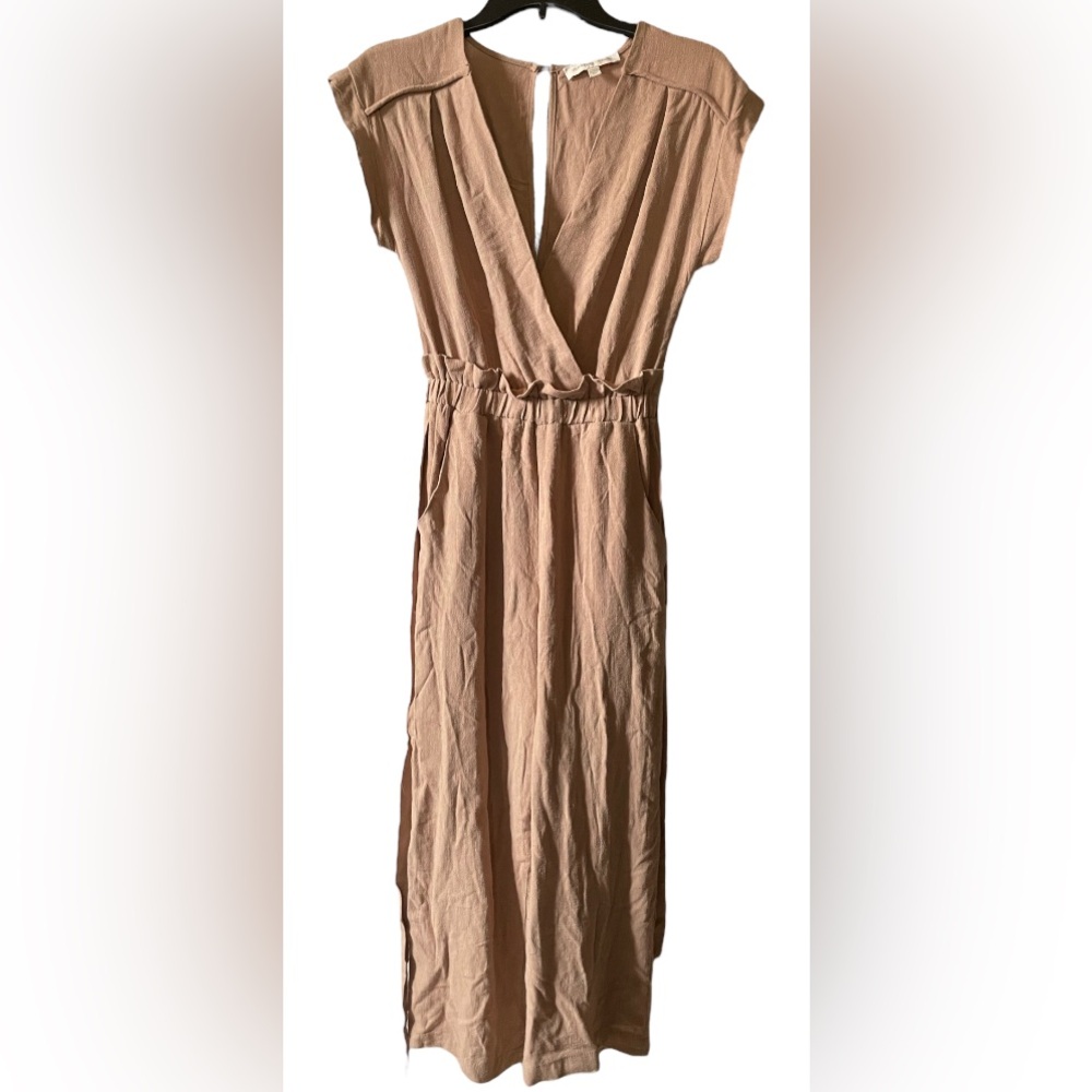 Monteau LA Linen Blend Jumpsuit